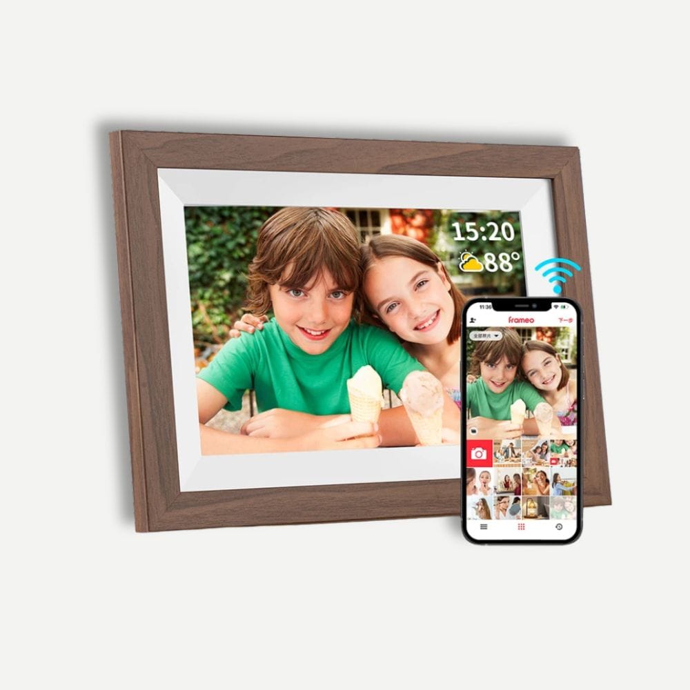 Cadre Photo et Vidéo Numérique 10 Pouces, 32 GB Foncé