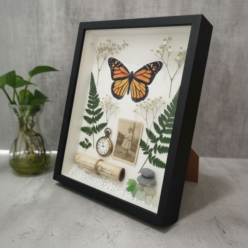 Cadre Vitrine Profond pour Objet Noir