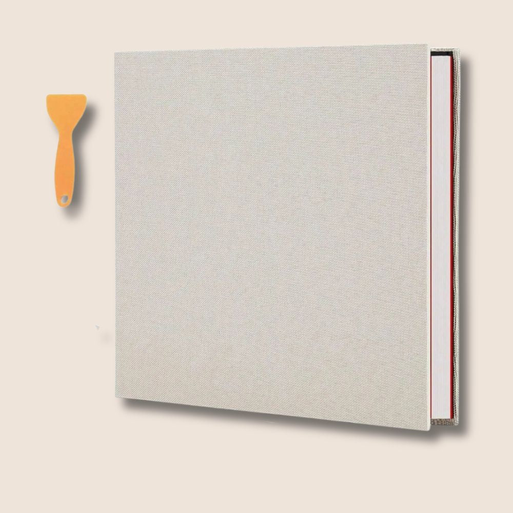 Album Photo Auto-Adhésif Premium<br>Lin Rigide – 120 Tirages