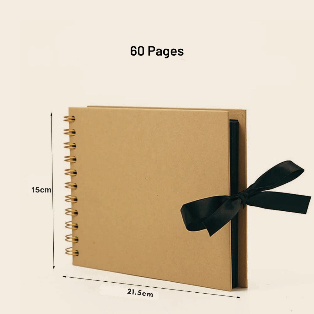 Album Photo A5 Personnalisable<br>60 Pages Noires DIY