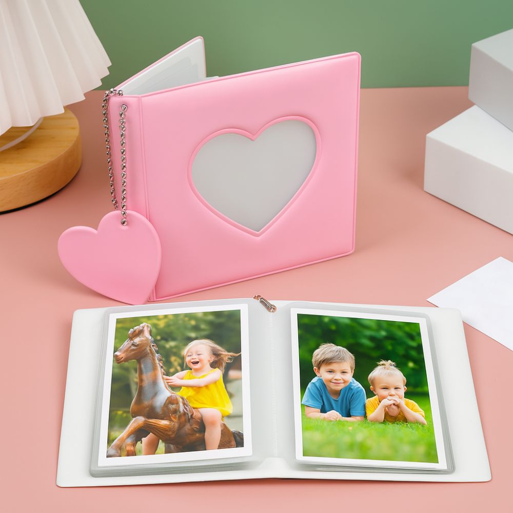 Album Photo Amour Mini<br>32 Photos – Fenêtre en Cœur
