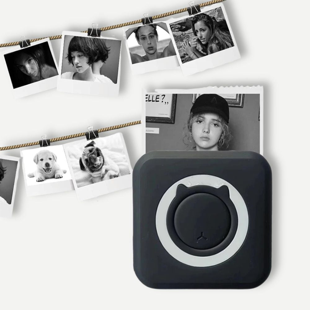 Mini Imprimante Portable<br>Compacte, Sans Encre & Idéale pour le Scrapbooking