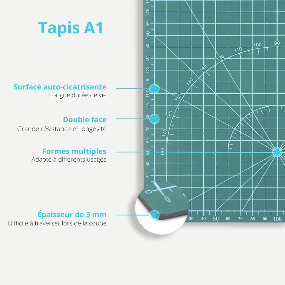 Tapis de Découpe A1 <br>Auto-Cicatrisant