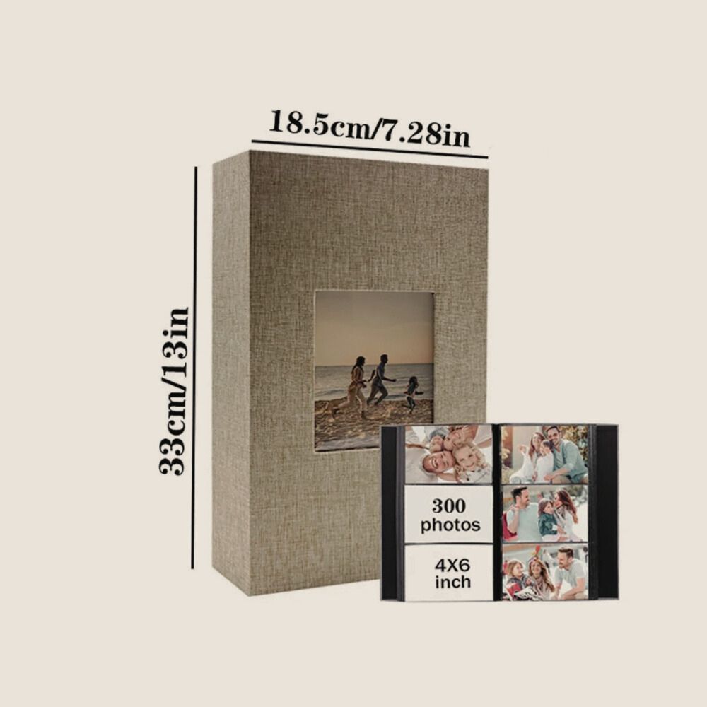 Album Photo 300 Photos<br>10×15 cm – Fenêtre Personnalisable