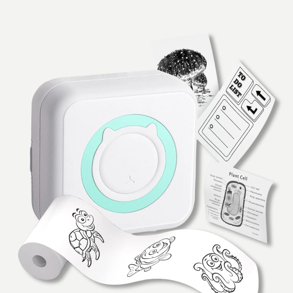 Mini Imprimante Portable<br>Compacte, Sans Encre & Idéale pour le Scrapbooking