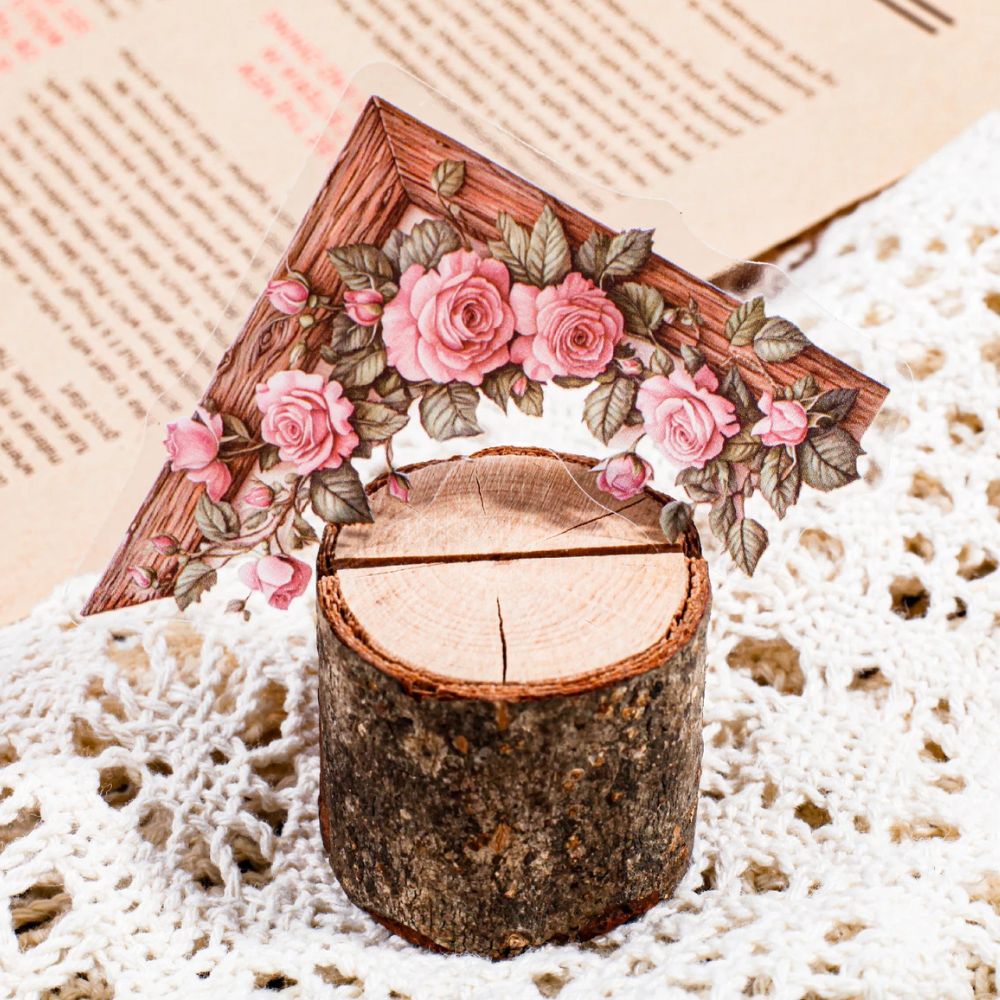 Coin Adhésif Pour Photo<br>Décor Floral pour Albums & Scrapbooking