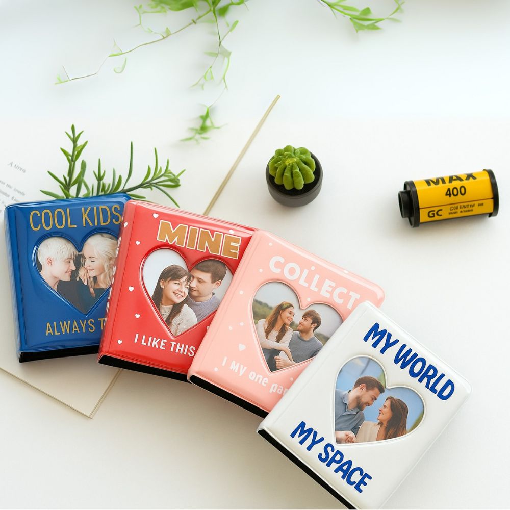 Mini Album Photo Cœur<br>64 Tirages – Compact & Romantique