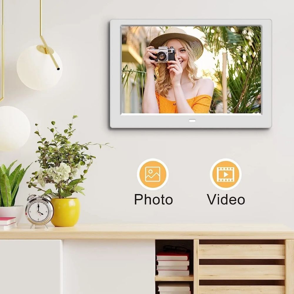 Cadre Photo Numérique 10 Pouces<br>4 à 32 Go, avec télécommande