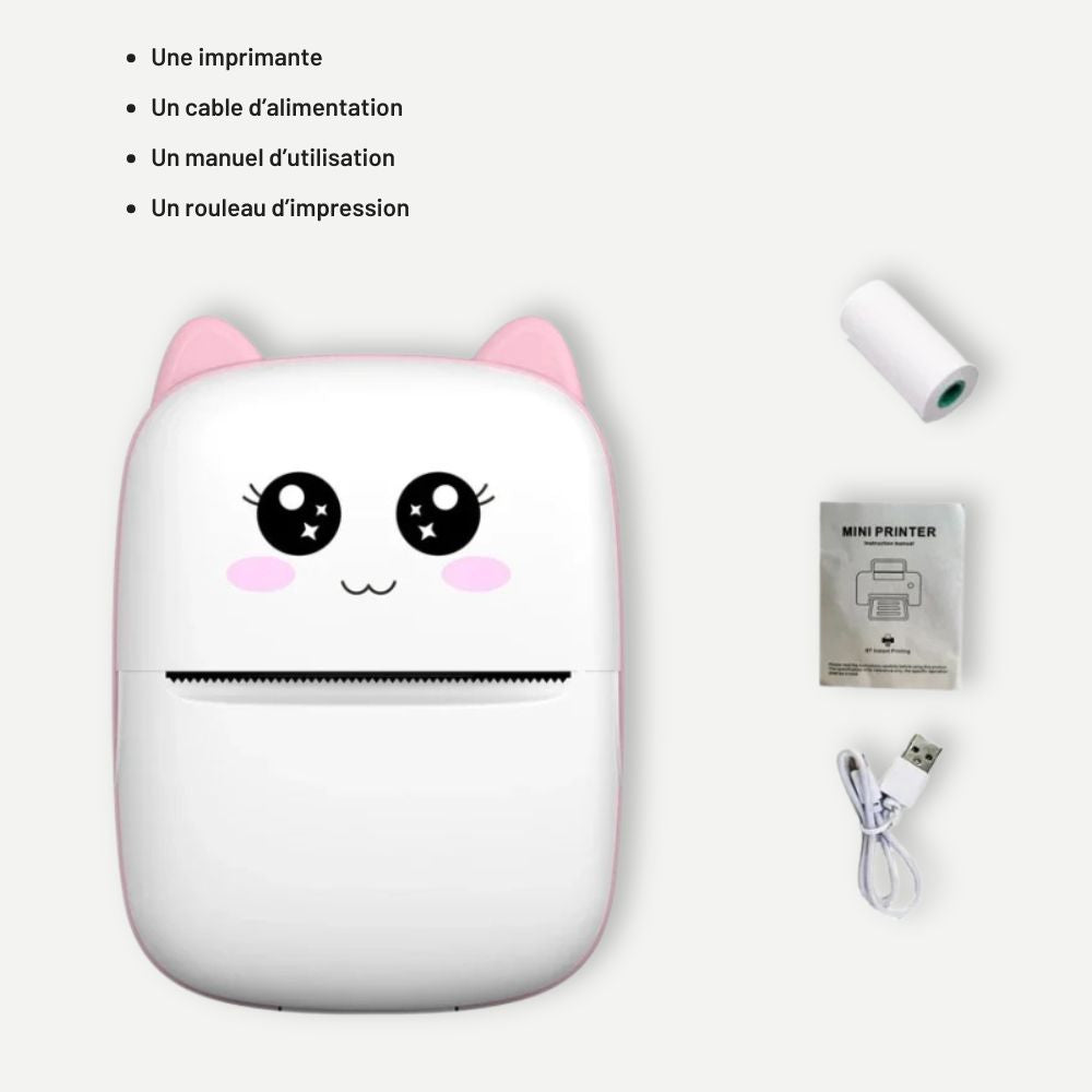 Mini Imprimante Thermique Bluetooth<br>Impressions créatives sans encre