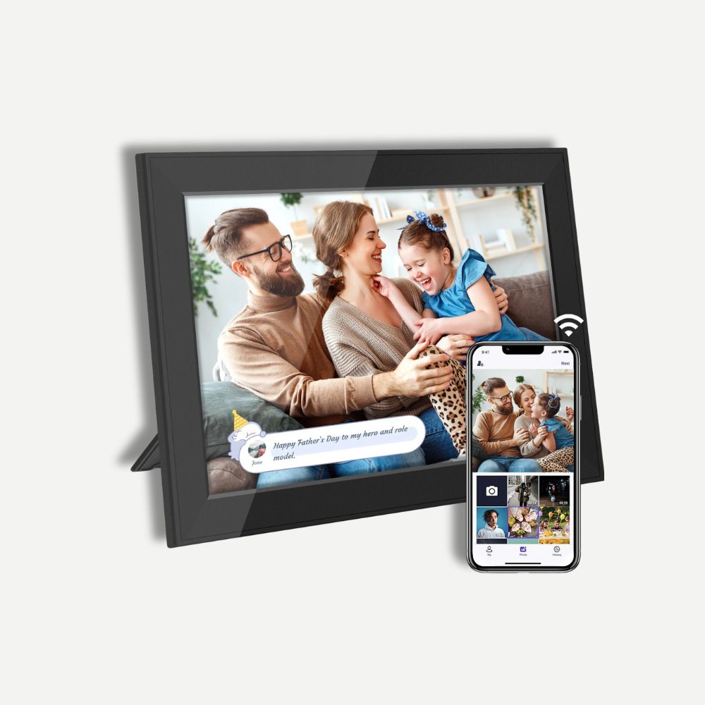 Cadre Photo Numérique Connecté 10″<br>16 à 32 Go, Wifi