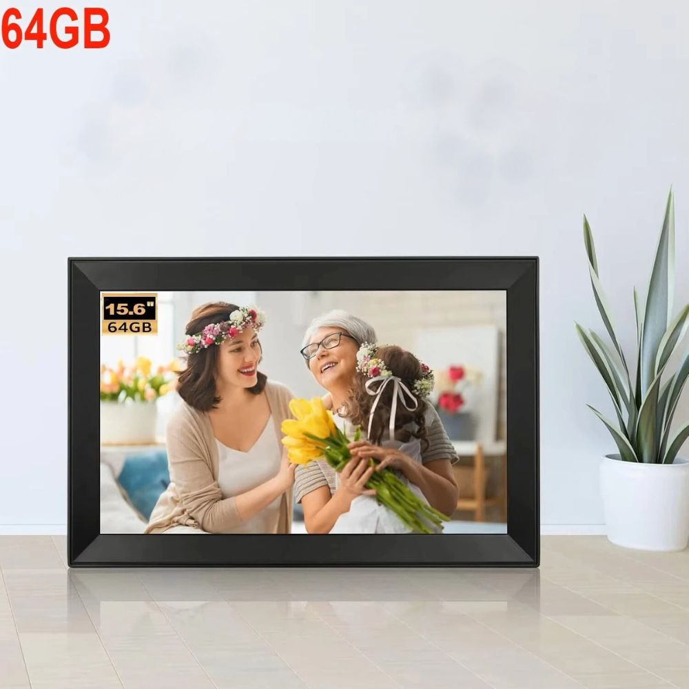 Grand Cadre Photo Numérique 15.6 Pouces<br>Full HD, Wifi, 32 à 64 Go