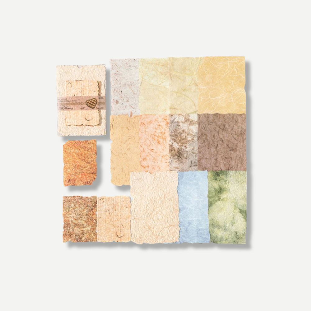 Papeterie Vintage<br>28 feuilles texturées, 6 Variantes