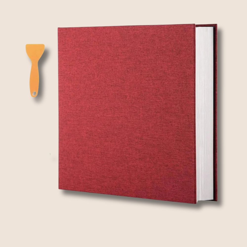 Album Photo Auto-Adhésif Premium<br>Lin Rigide – 120 Tirages