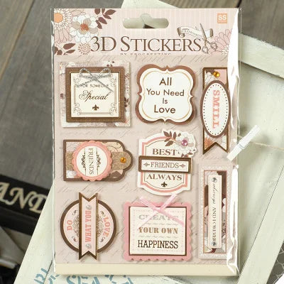 Stickers 3D Scrapbooking<br>22 Styles Différents