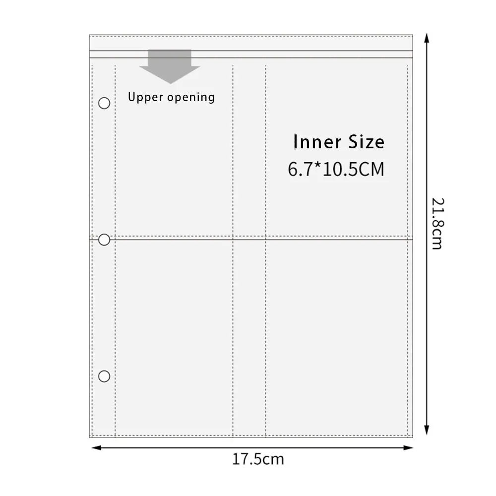Pochettes A5 pour Photos et Cartes<br>10 Feuilles de Rangement