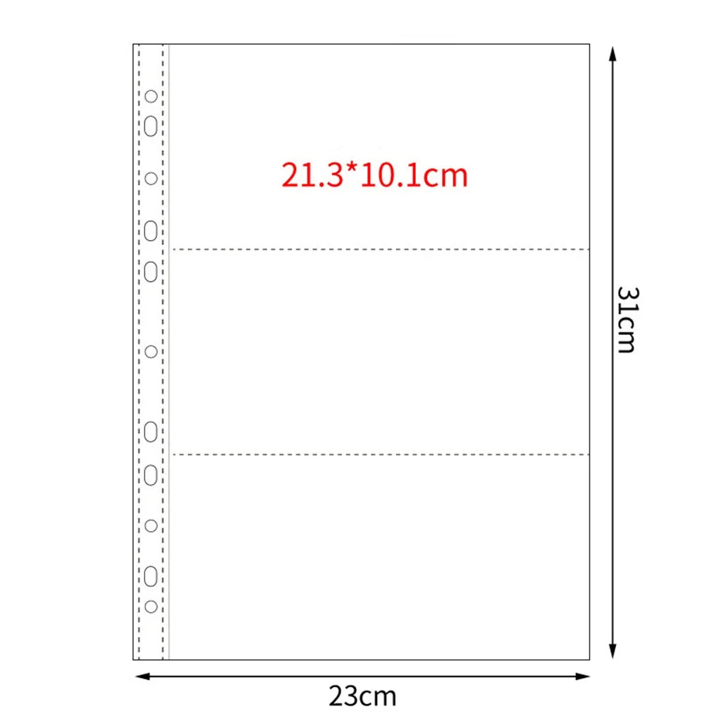 Pochettes Photo A4 Transparentes<br>Lot de 10 – 11 Trous