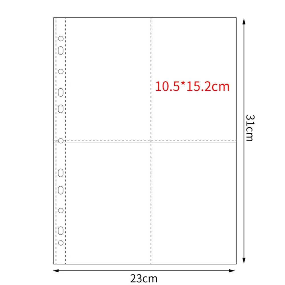 Pochettes Photo A4 Transparentes<br>Lot de 10 – 11 Trous