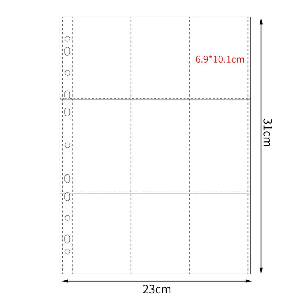 Pochettes Photo A4 Transparentes<br>Lot de 10 – 11 Trous