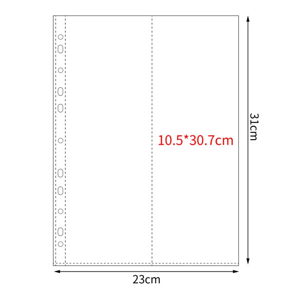 Pochettes Photo A4 Transparentes<br>Lot de 10 – 11 Trous