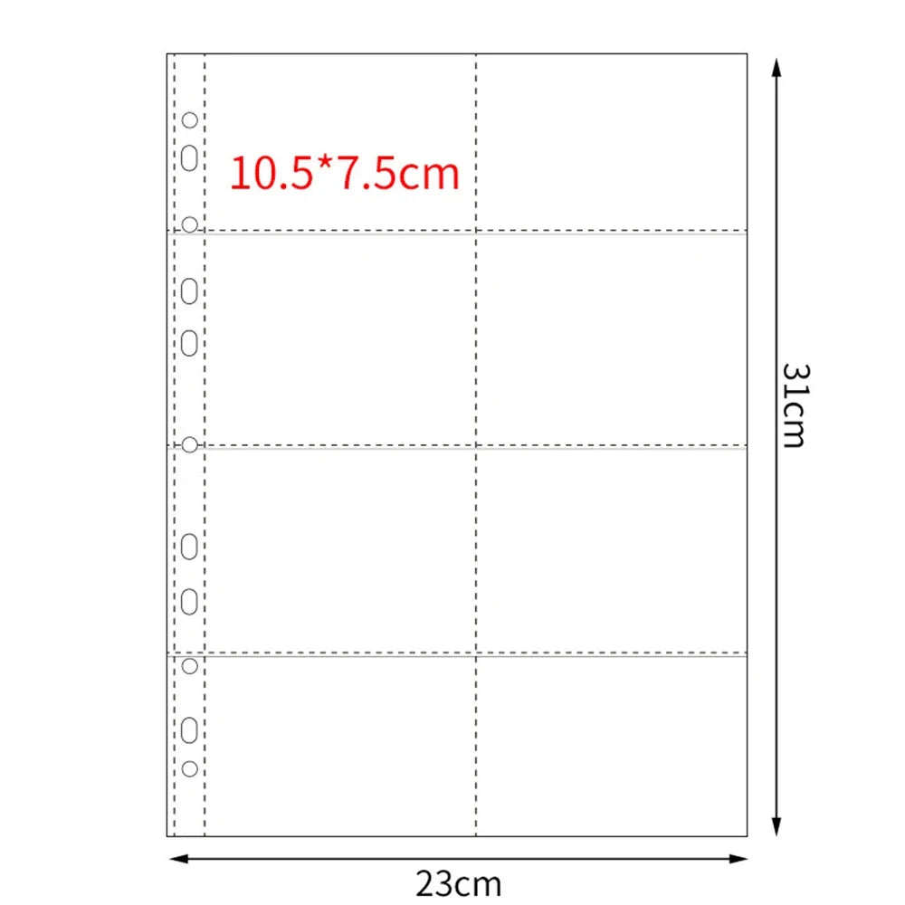 Pochettes Photo A4 Transparentes<br>Lot de 10 – 11 Trous