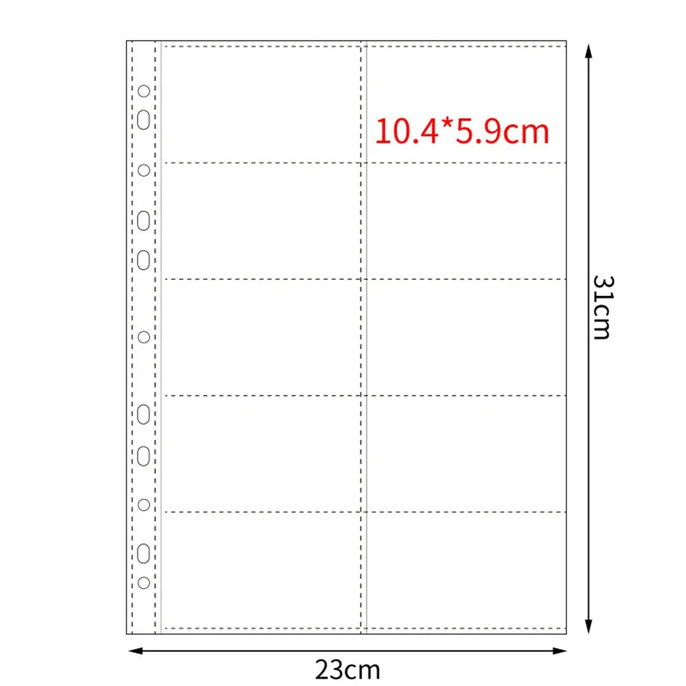 Pochettes Photo A4 Transparentes<br>Lot de 10 – 11 Trous