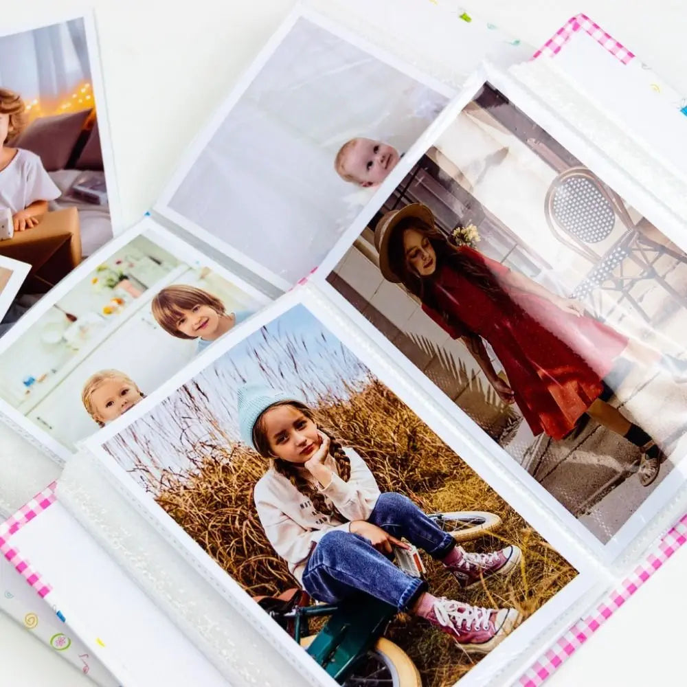 Album Photo Bohème<br>Style Lin Élégant – 100 Tirages