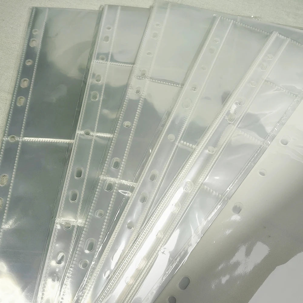 Pochettes Photo A4 Transparentes<br>Lot de 10 – 11 Trous