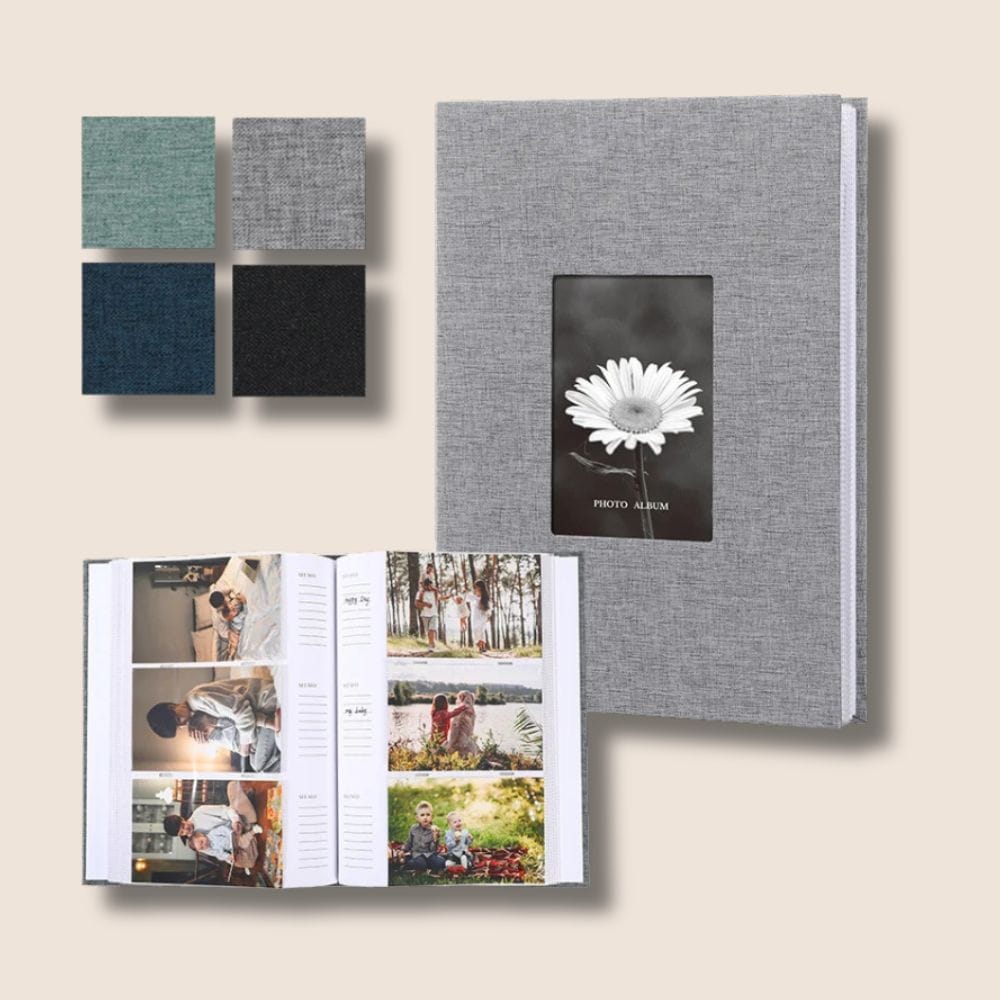 Album Photo Avec Espace Écriture Gris