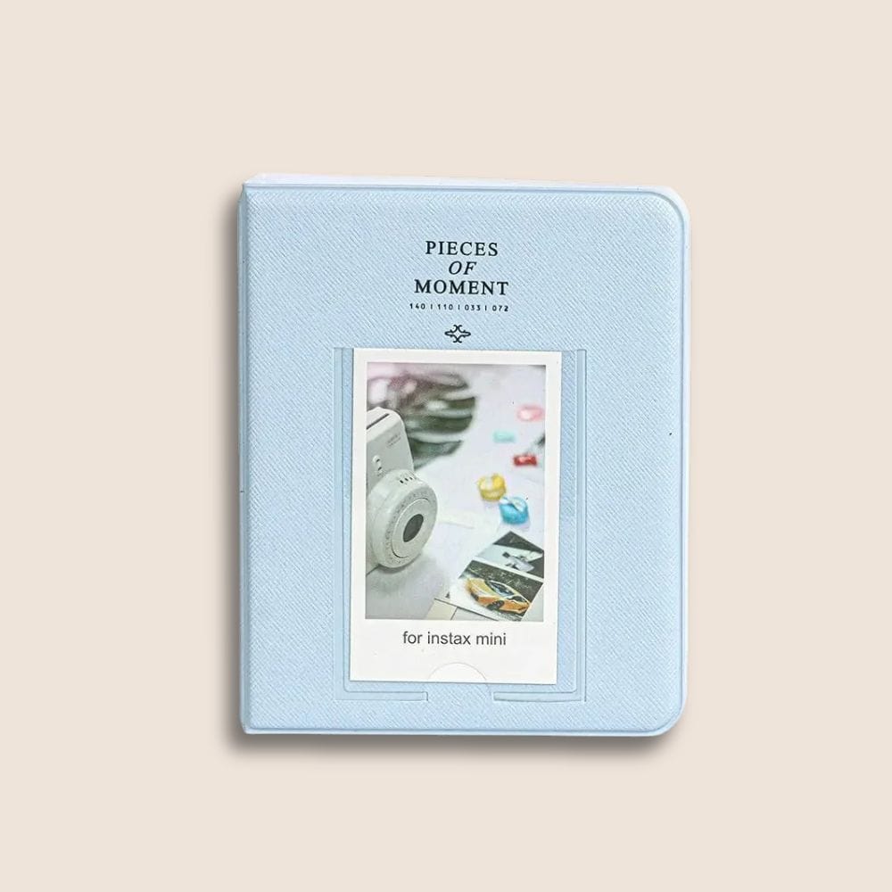 Album Photo en Cuir Bleu