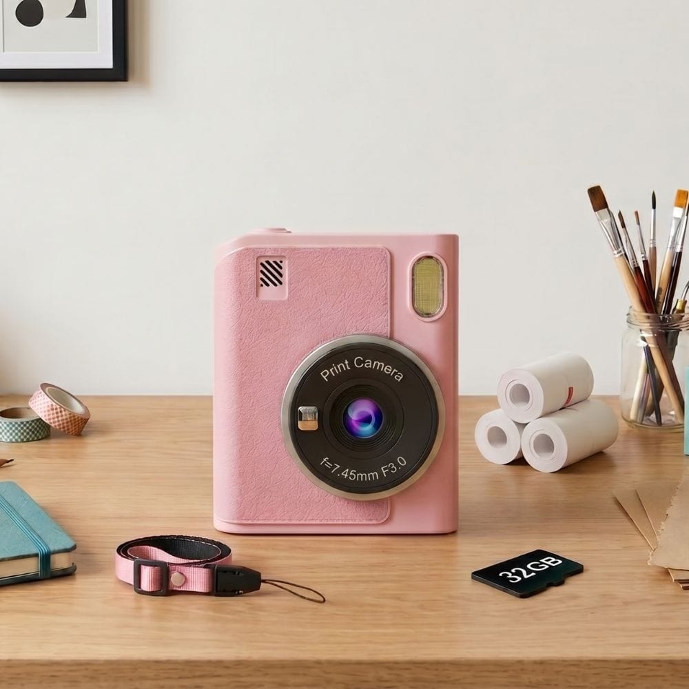 Appareil Photo Instantané avec Ecran — Zoom X8, 1080P, Carte SD 32 Go
