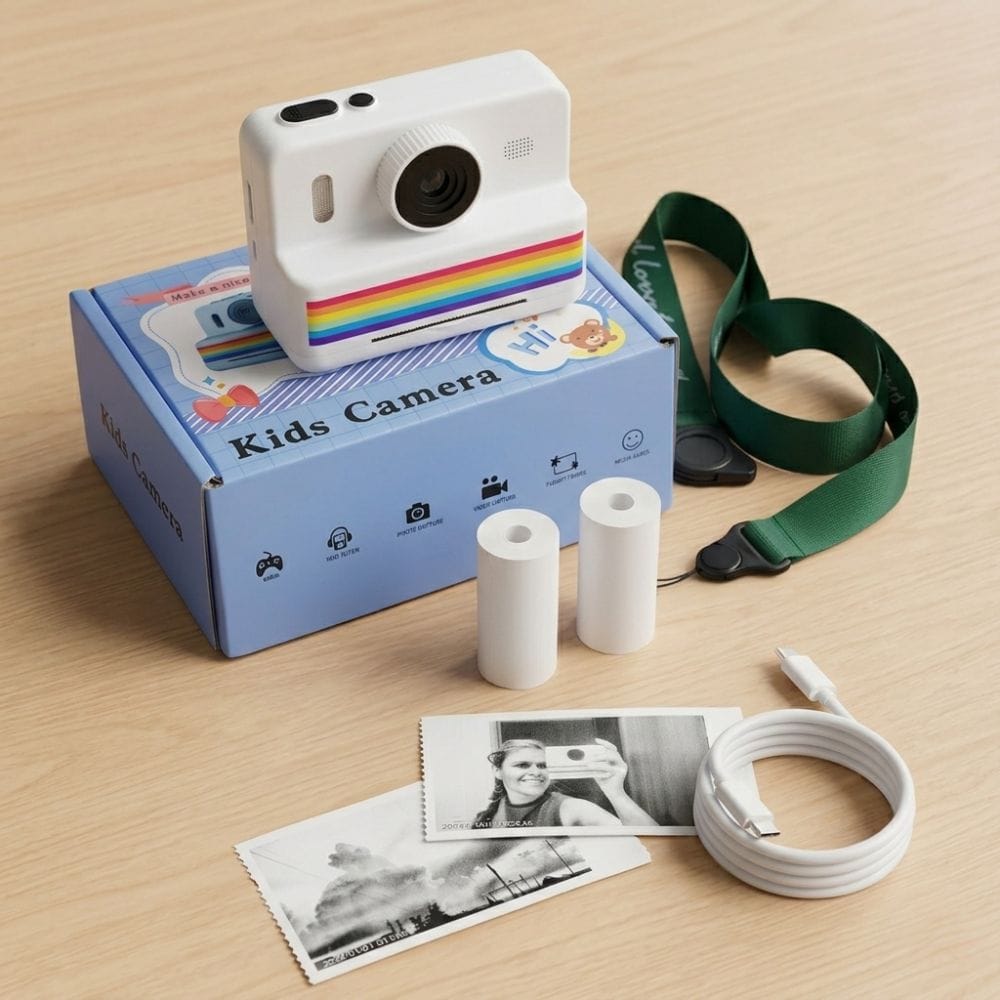 Appareil Photo Instantané Enfant —Écran 2,8", Batterie 1500 mAh, Flash