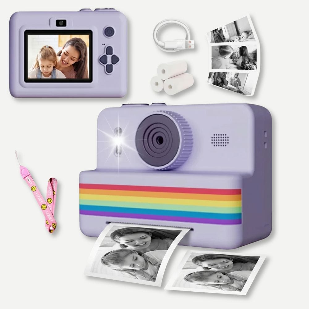 Appareil Photo Instantané Enfant —Écran 2,8", Batterie 1500 mAh, Flash Violet