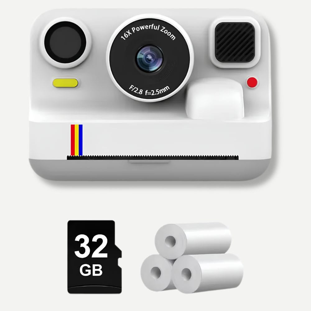 Appareil Photo Instantané Numérique — Bluetooth, 48MP, Selfie Blanc