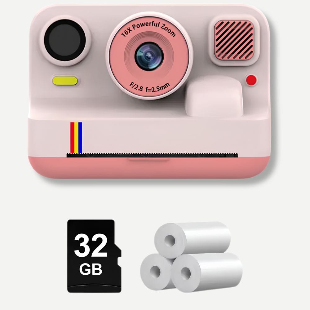 Appareil Photo Instantané Numérique — Bluetooth, 48MP, Selfie Rose