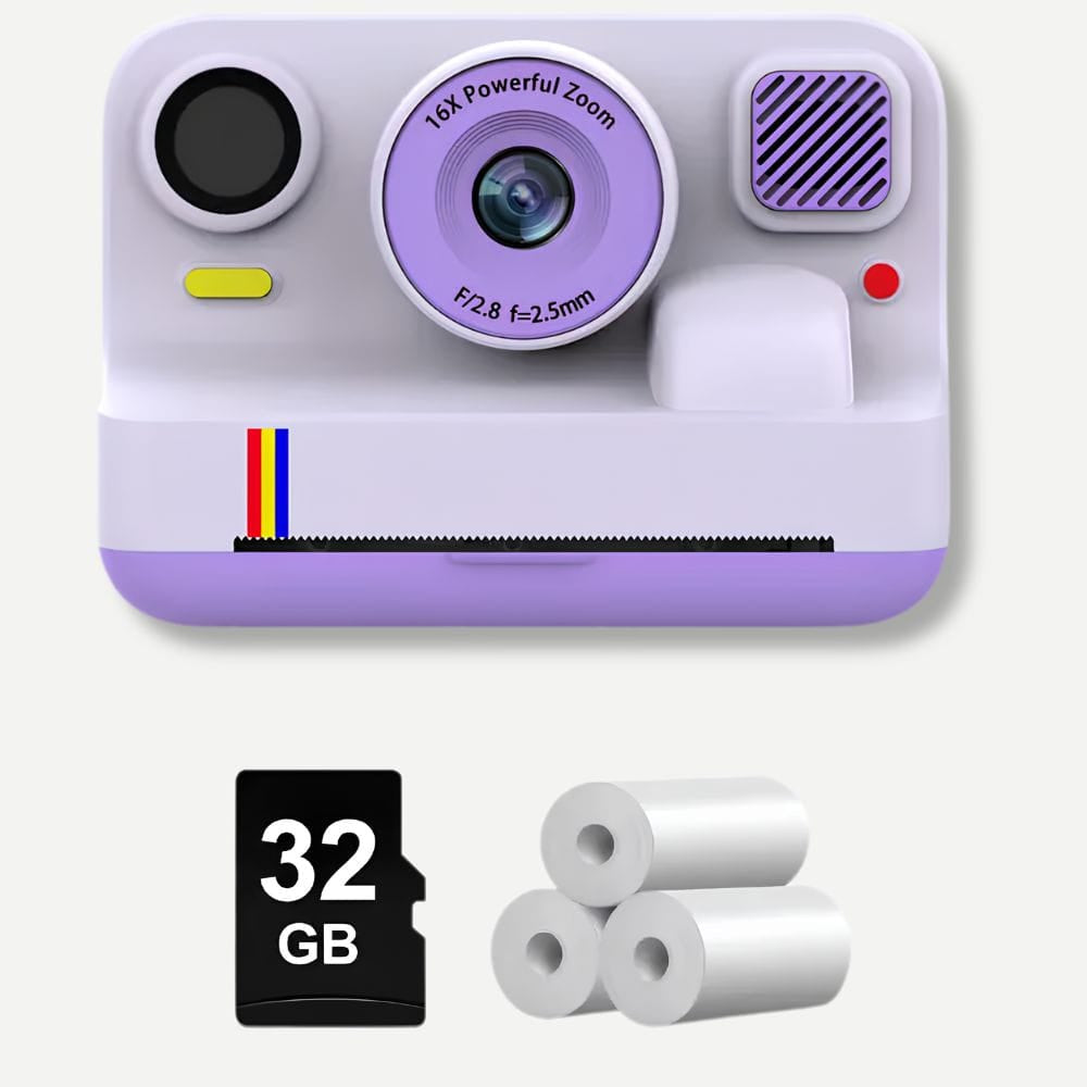 Appareil Photo Instantané Numérique — Bluetooth, 48MP, Selfie Violet