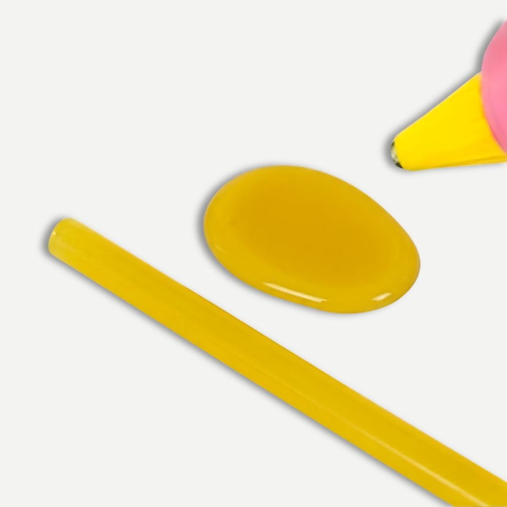 Bâton Colle Couleur 7mm – Couleur Unie au Choix, Pack 10 Jaune 7 x 270mm