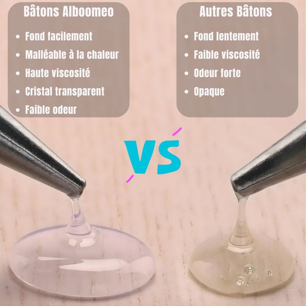 Bâton de Colle pour Pistolet 11mm – Transparent, Pack 10 à 100