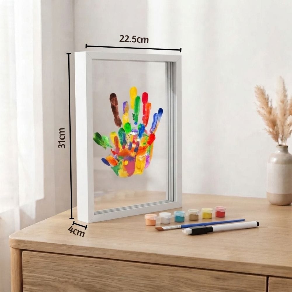Cadre Empreinte Famille : Kit Mains Peintes 4 Plaques