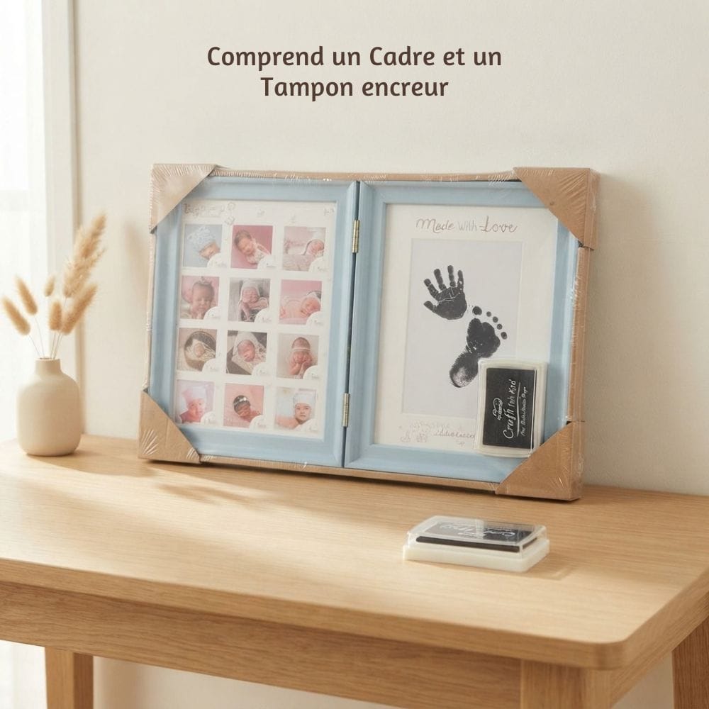 Cadre Photo Bébé Première Année : 12 Mois et Empreinte