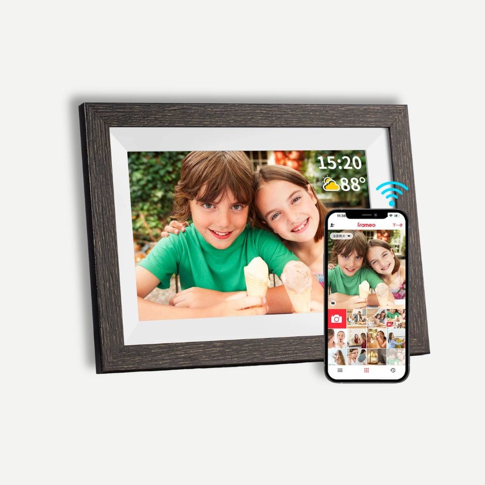 Cadre Photo et Vidéo Numérique 10 Pouces, 32 GB Noir