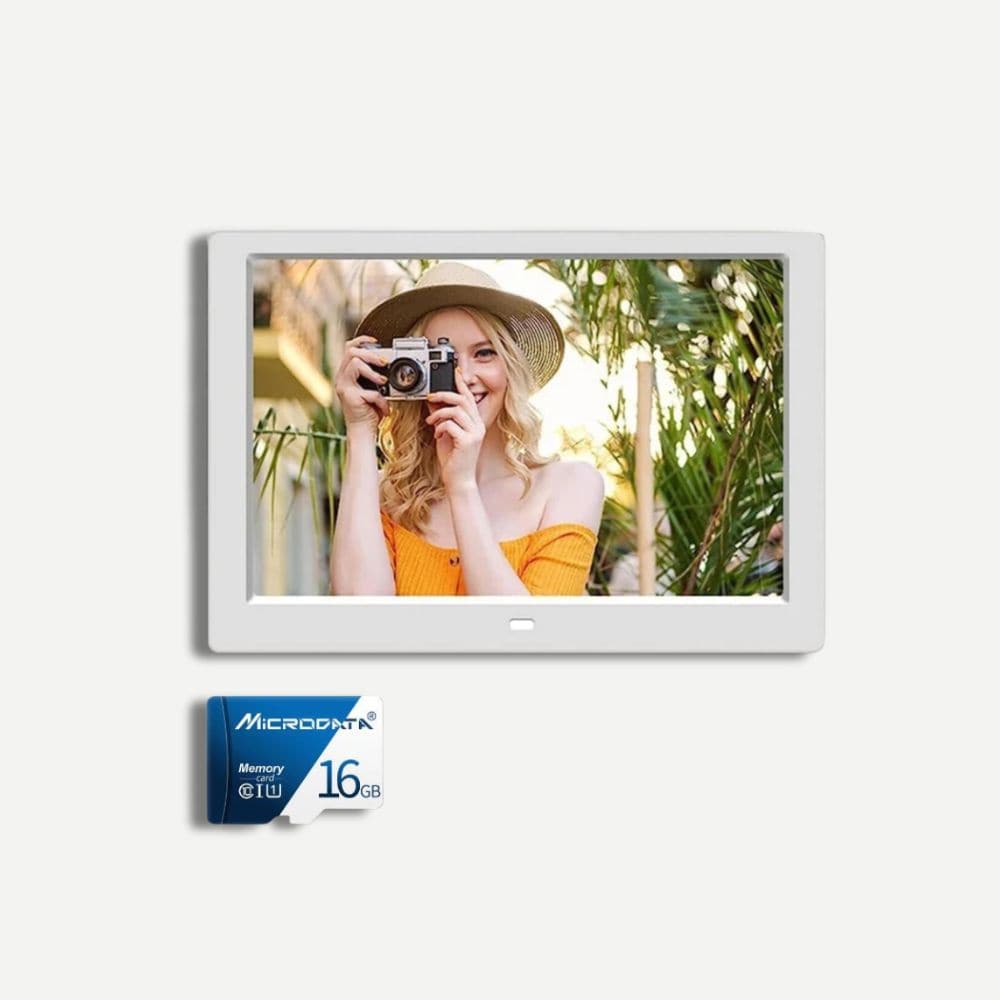 Cadre Photo Numérique 10 Pouces Blanc 16 Gb