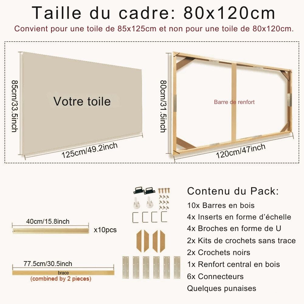 Cadre pour Photo sur Toile 80x120cm