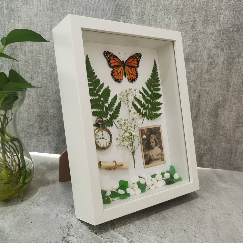 Cadre Vitrine Profond pour Objet Blanc