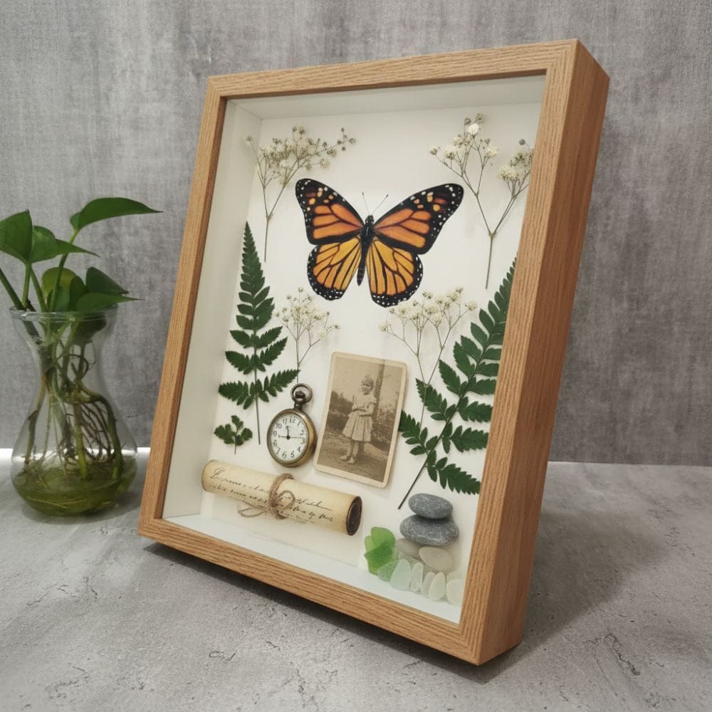 Cadre Vitrine Profond pour Objet Bois