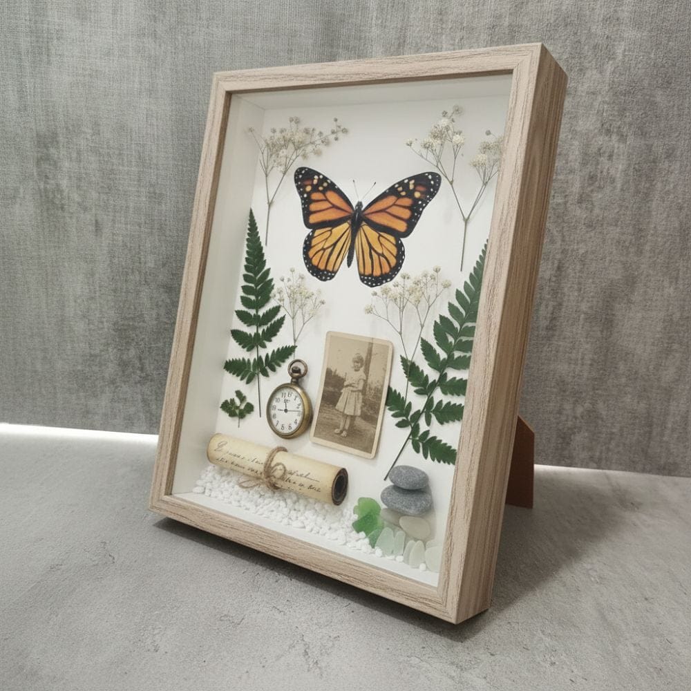 Cadre Vitrine Profond pour Objet Bois Rétro