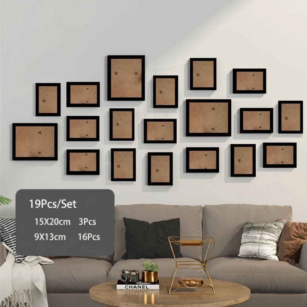 Cadres pour Photos Multiples Cadres Noirs / Bois Naturel