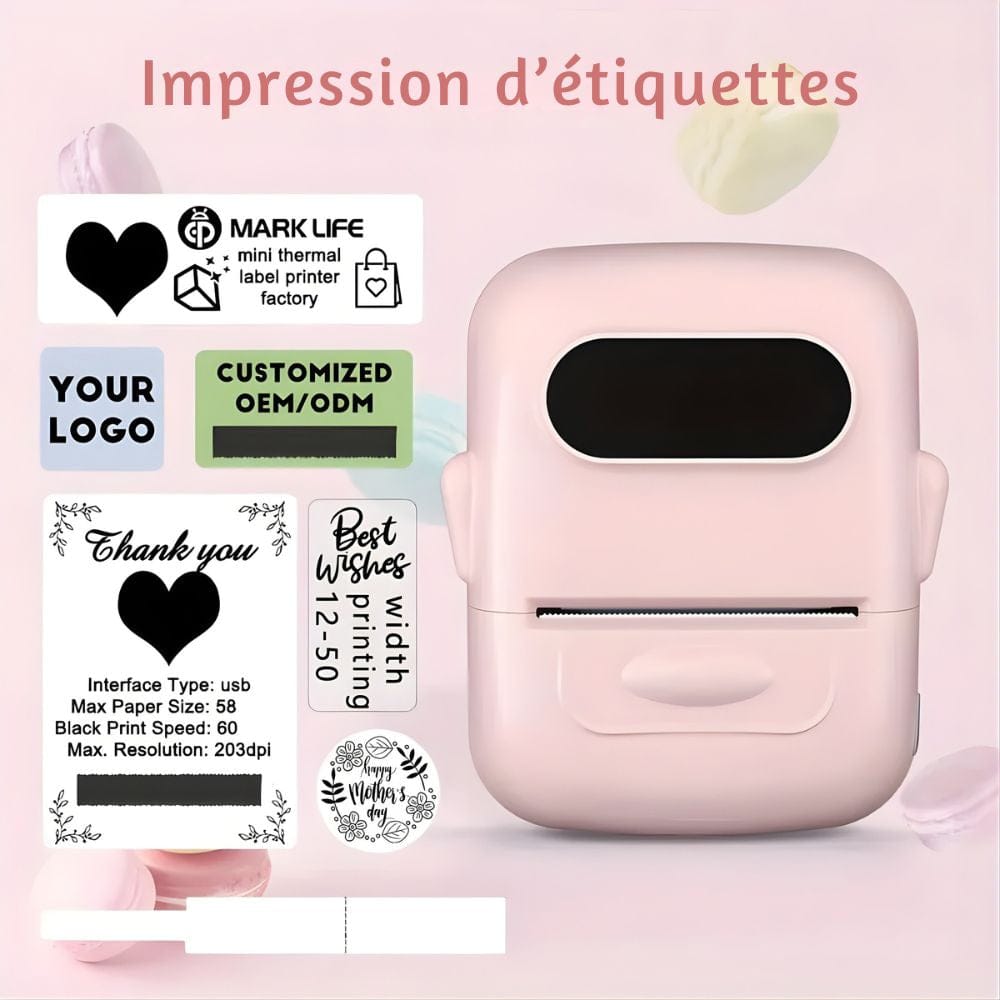 Étiqueteuse Thermique Bluetooth Autocollante Sans Encre