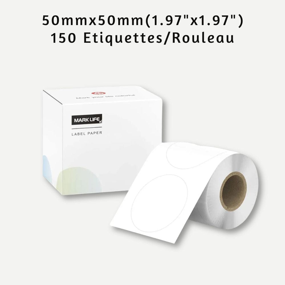 Étiquettes Thermiques Autocollantes 30-50mm Rouleau 1 Rouleau 50/50mm