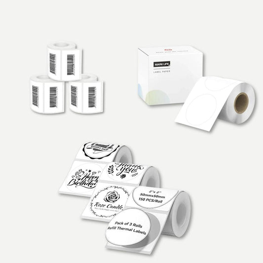 Étiquettes Thermiques Autocollantes 30-50mm Rouleau