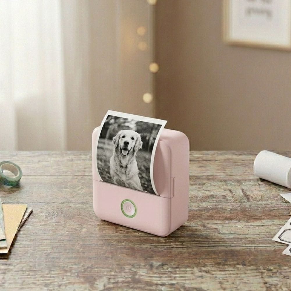 Mini Imprimante Portable Bluetooth Thermique Sans Encre - Imprime Photos, Étiquettes Et Notes - Idéale Pour Étudiants Et Créatifs